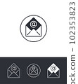 Email and Message Icons 102353823