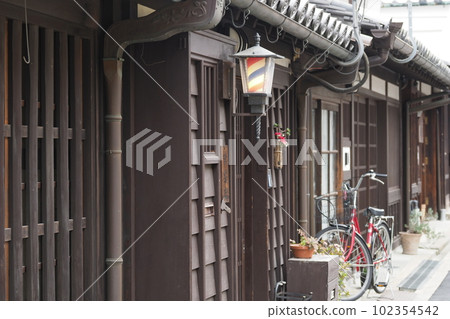 A barber shop in an old folk house 102354542