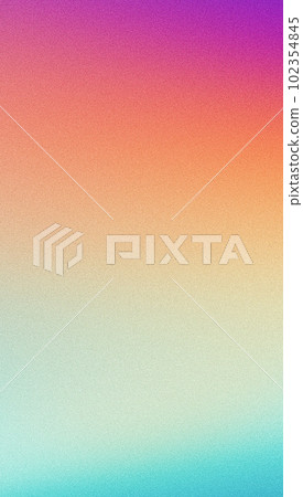 Abstract orange teal green pink blurred grainy gradient background noise texture effect vertical frame copy space 102354845