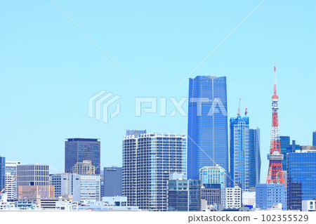 Tokyo, Tokyo cityscape and Tokyo Tower landscape Tokyo, Tokyo cityscape and Tokyo Tower landscape 102355529