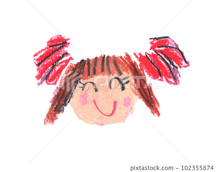 Child's drawing of a girl 102355874
