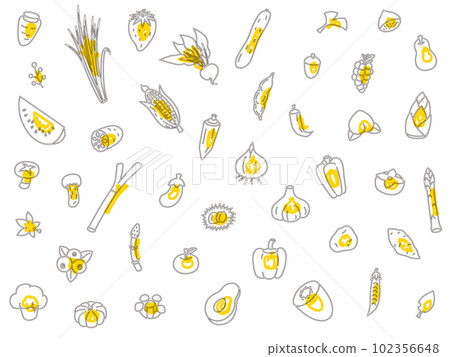 Vegetable wallpaper color illustration outline 102356648
