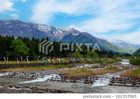 Carp streamers in Takiya Rural Park 102357065