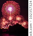 Furyujima illuminated by fireworks 102357324