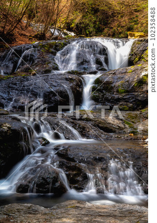 Uodome Waterfall in Spring, Kita Karuizawa, Gunma Prefecture Uodome Waterfall in Spring, Kita Karuizawa, Gunma Prefecture 102358488