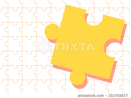 Yellow puzzle wallpaper A4 size - Stock Illustration [102358837] - PIXTA