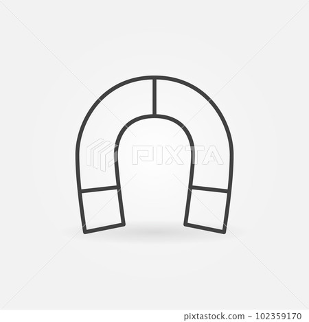 Magnet vector concept outline icon or symbol 102359170