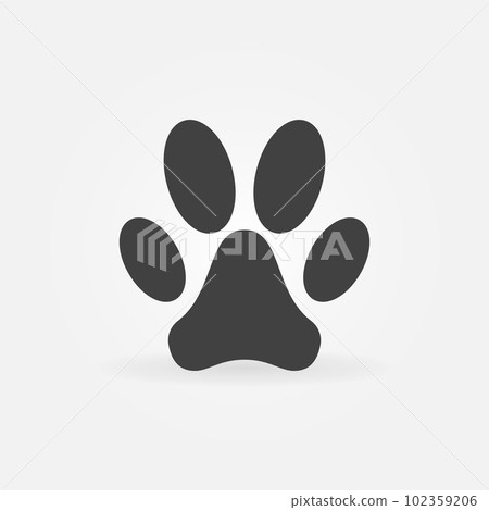 Pet Paw Foot Mark vector concept icon or sign Pet Paw Foot Mark vector concept icon or sign 102359206