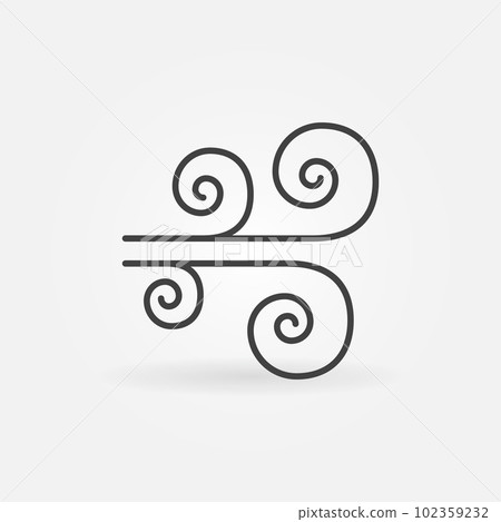 Wind abstract outline vector concept creative icon Wind abstract outline vector concept creative icon 102359232