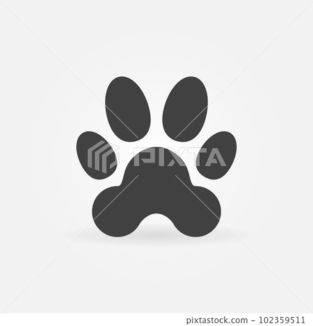 Vector Animal Pet Paw Print concept minimal icon Vector Animal Pet Paw Print concept minimal icon 102359511