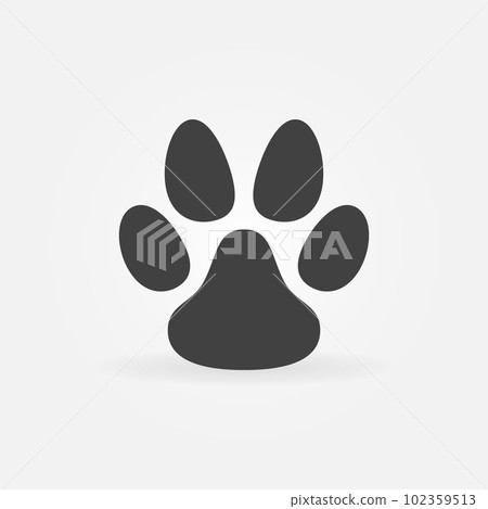 Vector Paw Animal Footprint concept icon or symbol Vector Paw Animal Footprint concept icon or symbol 102359513