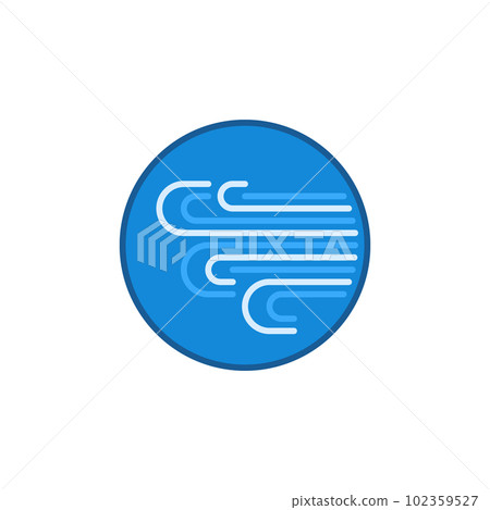 Wind vector round blue concept icon or logo element Wind vector round blue concept icon or logo element 102359527