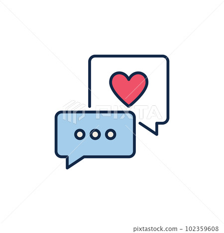 2 Speech Bubbles vector Chatting concept colored icon 2 Speech Bubbles vector Chatting concept colored icon 102359608