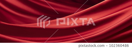 Draped silk red cloth background texture Draped silk red cloth background texture 102360486