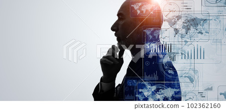 橫幅和廣告的行政人員和數據技術水平視覺效果 橫幅和廣告的行政人員和數據技術水平視覺效果 102362160