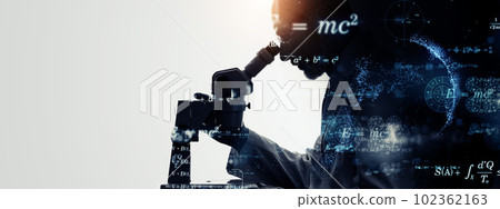 科研圖像橫幅和廣告的水平視覺 102362163