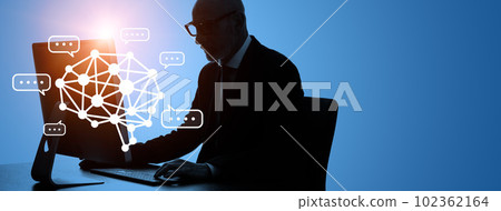 交互式 AI 圖像 橫幅和廣告的水平視覺效果 交互式 AI 圖像 橫幅和廣告的水平視覺效果 102362164