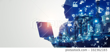 Industry and Technology Horizontal visuals for banners and advertisements 102362165