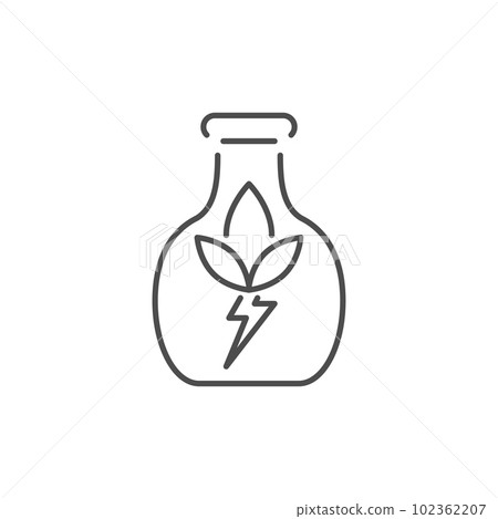Biomass concept related vector linear icon 102362207