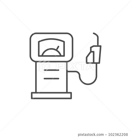 Gasoline station related vector linear icon 102362208