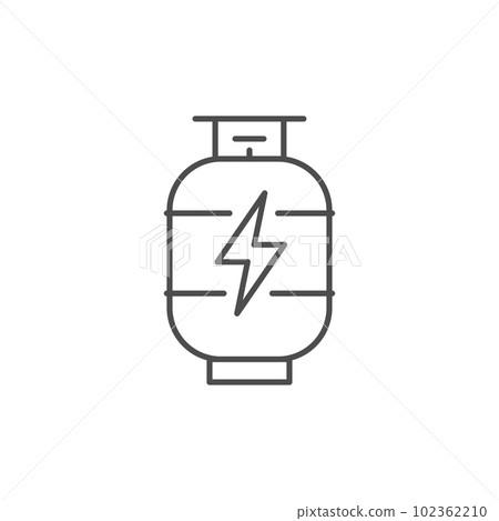 Gas cylinder related vector linear icon 102362210