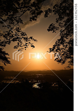 Sunset from Yakami Castle 102362456