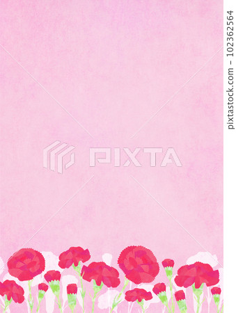 Cute carnation background material Mother's Day [Pink] 102362564