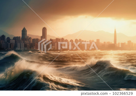 stormy typhoon sea stormy typhoon sea 102366529
