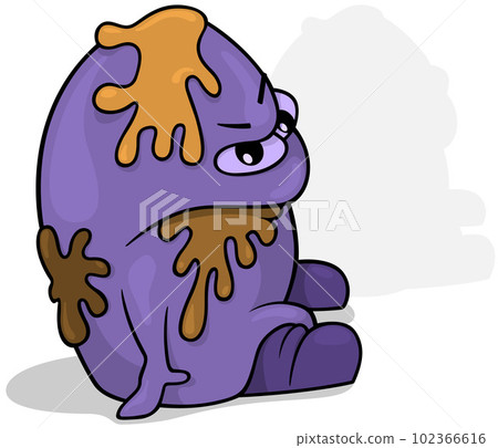 Violet Garbage Monster with Brown Mud Violet Garbage Monster with Brown Mud 102366616