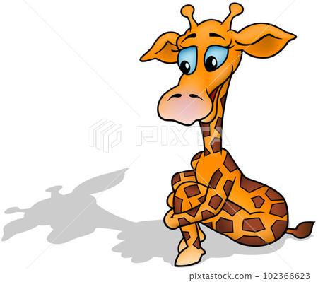 Giraffe Sitting on the Ground Giraffe Sitting on the Ground 102366623