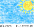 illustration of sun and blue sky 102366636