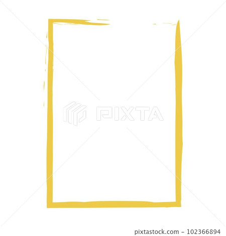 Grunge frame shape icon, vertical rectangle decorative vintage border doodle element for simple banner design in vector illustration 102366894