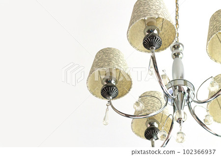 Classic vintage chandelier isolated on white background Classic vintage chandelier isolated on white background 102366937