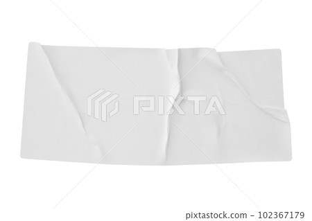 Paper sticker label isolated on white background Paper sticker label isolated on white background 102367179