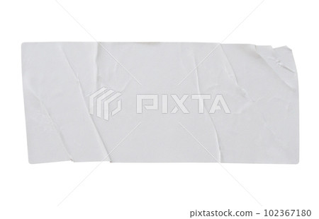 Paper sticker label isolated on white background Paper sticker label isolated on white background 102367180