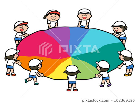Athletic meet, para-balloons, standing rims around Athletic meet, para-balloons, standing rims around 102369186