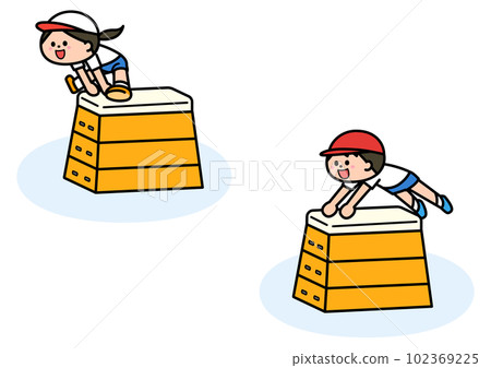 children jumping jumping box children jumping jumping box 102369225