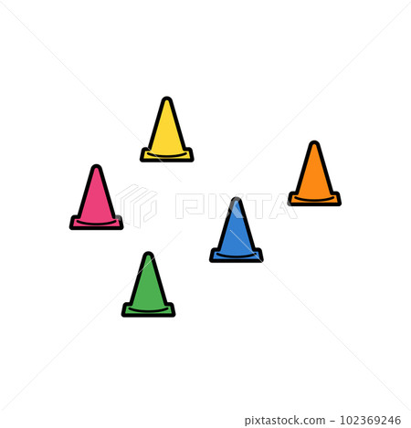 Triangular cone (various colors) 102369246