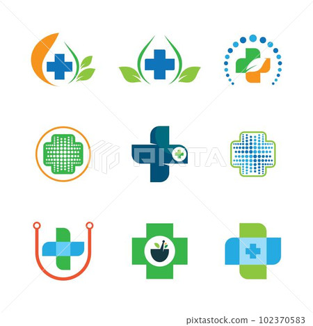 Medical cross vector icon 102370583