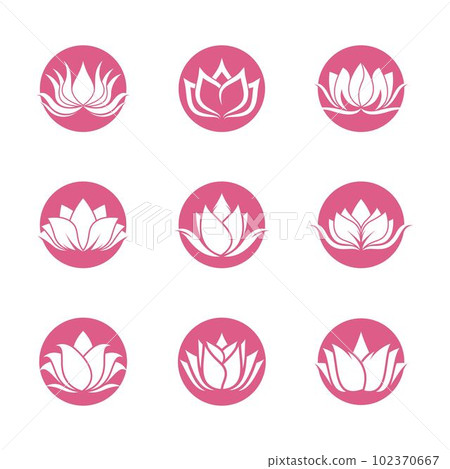 Lotus symbol vector icon Lotus symbol vector icon 102370667