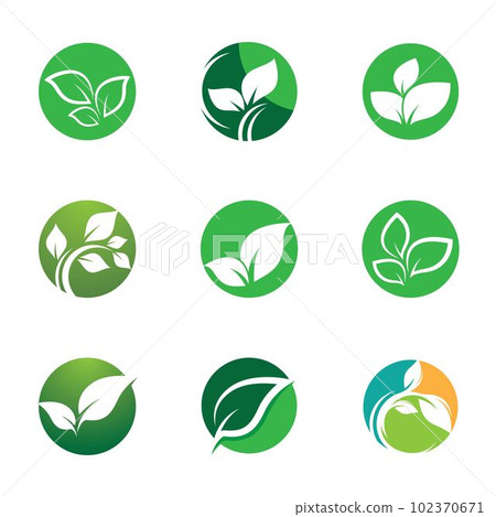 Leaf symbol vector icon 102370671