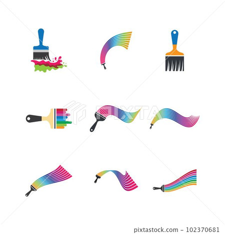 Paintbrush vector icon Paintbrush vector icon 102370681