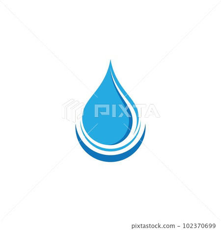 Water drop vector icon 102370699