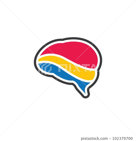 Brain symbol vector icon 102370700