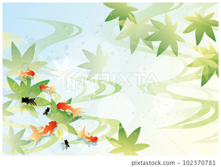 Summer Japanese style fresh green background 102370781