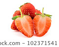 strawberries on a white background 102371541