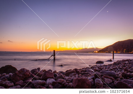 Sunset on the dead sea in Israel Sunset on the dead sea in Israel 102371654