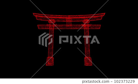 Main gate of Fushimi Inari-taisha shrine in Kyoto, Japan. 3D rendering Main gate of Fushimi Inari-taisha shrine in Kyoto, Japan. 3D rendering 102373229