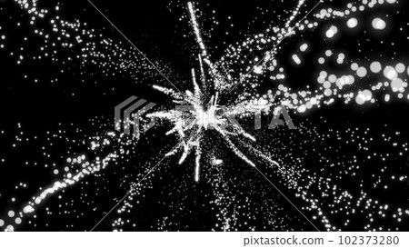Wriggling bundles of light and splashes of rays on black background. Abstract festive backdrop for advertise, tex Wriggling bundles of light and splashes of rays on black background. Abstract festive backdrop for advertise, tex 102373280