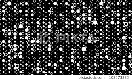 White pulsating circles ring dots. Abstract disco effect on black background. Abstract festive backdrop for advertise 102373283